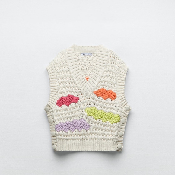 Knit colour block vest - Picture 1 of 4